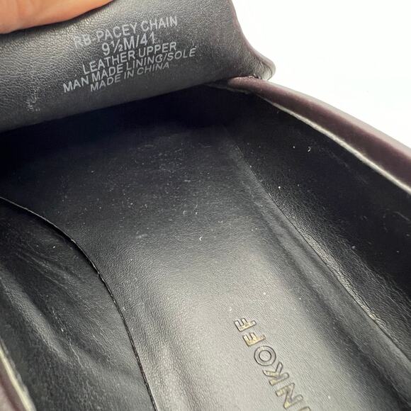 Rebecca Minkoff Pacey Gold Chain Dark Brown Pointy Loafer Leather US 9.5 eu 41 - Picture 7 of 7